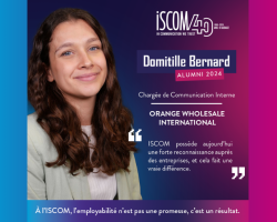 Domitille Bernard, chargée de communication interne chez Orange Wholesale Internal et diplomée en 2024. 